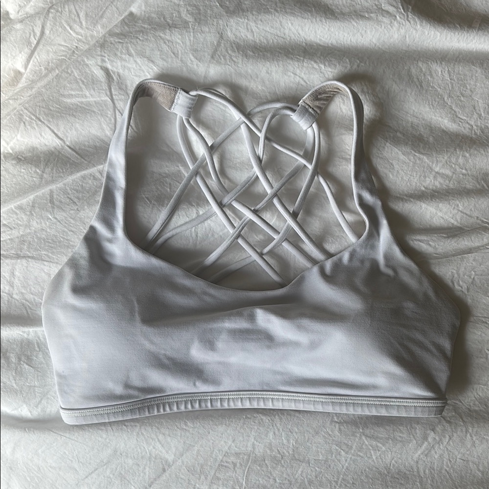 Lululemon White Strappy Sports Bra for Intimates